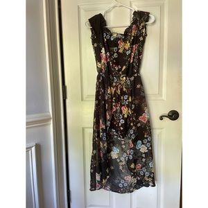 NWOT Bebop Black Floral Romper Dress